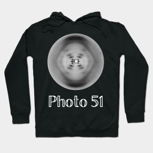 Photo 51  X-ray diffraction of DNA by Rosalind Franklin, Raymond Gosling Nature Women in STEM science black Hoodie